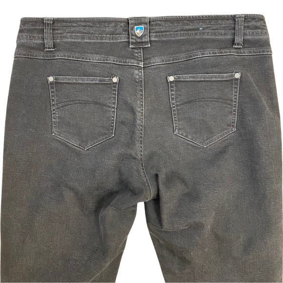 Kuhl Womens Thermik Outdoor Black Jeans Straight Leg Drawstring, Size 14 Short - Picture 7 of 14